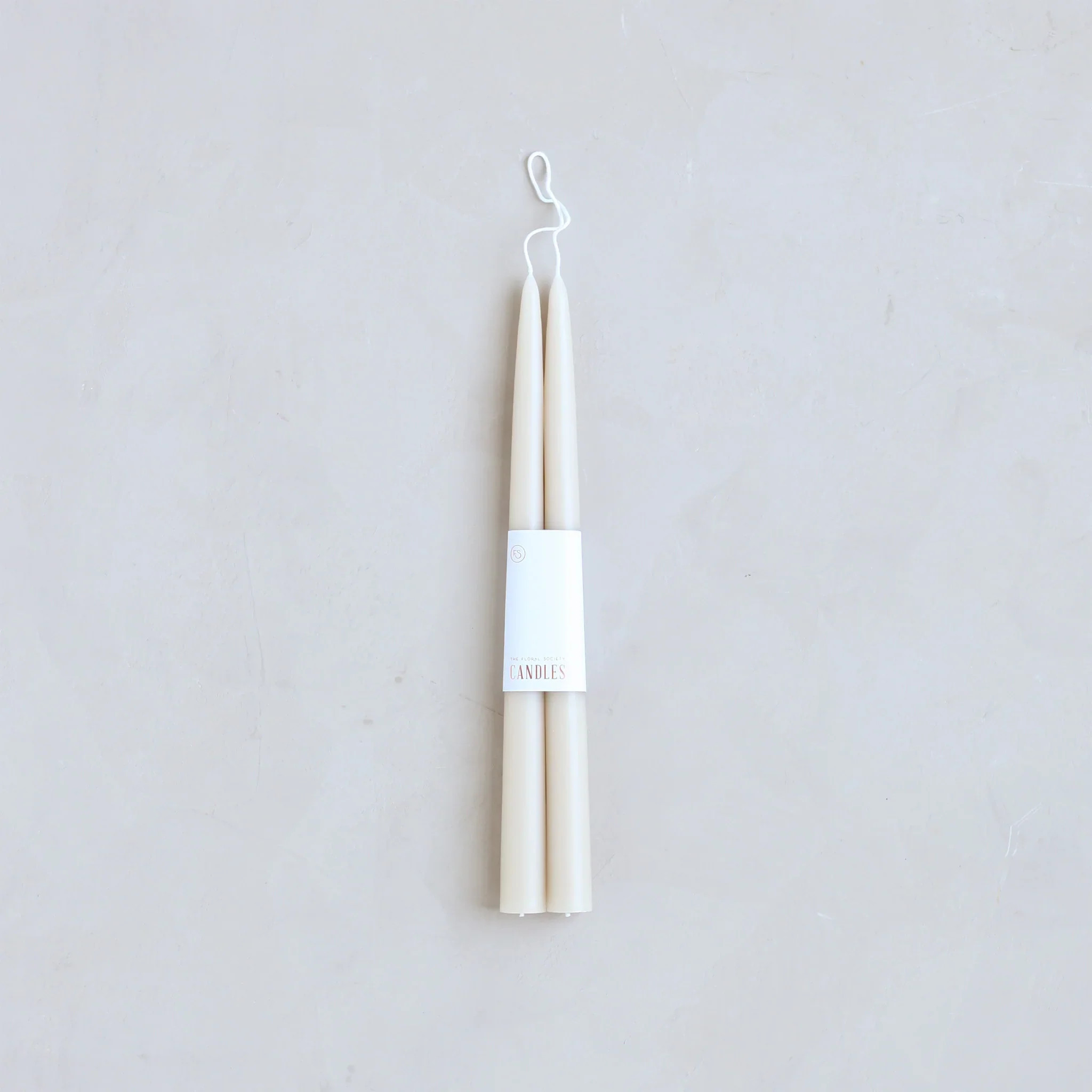 Dipped Taper Candles 12" in Parchment, Set of 2 | Cottage and Key
