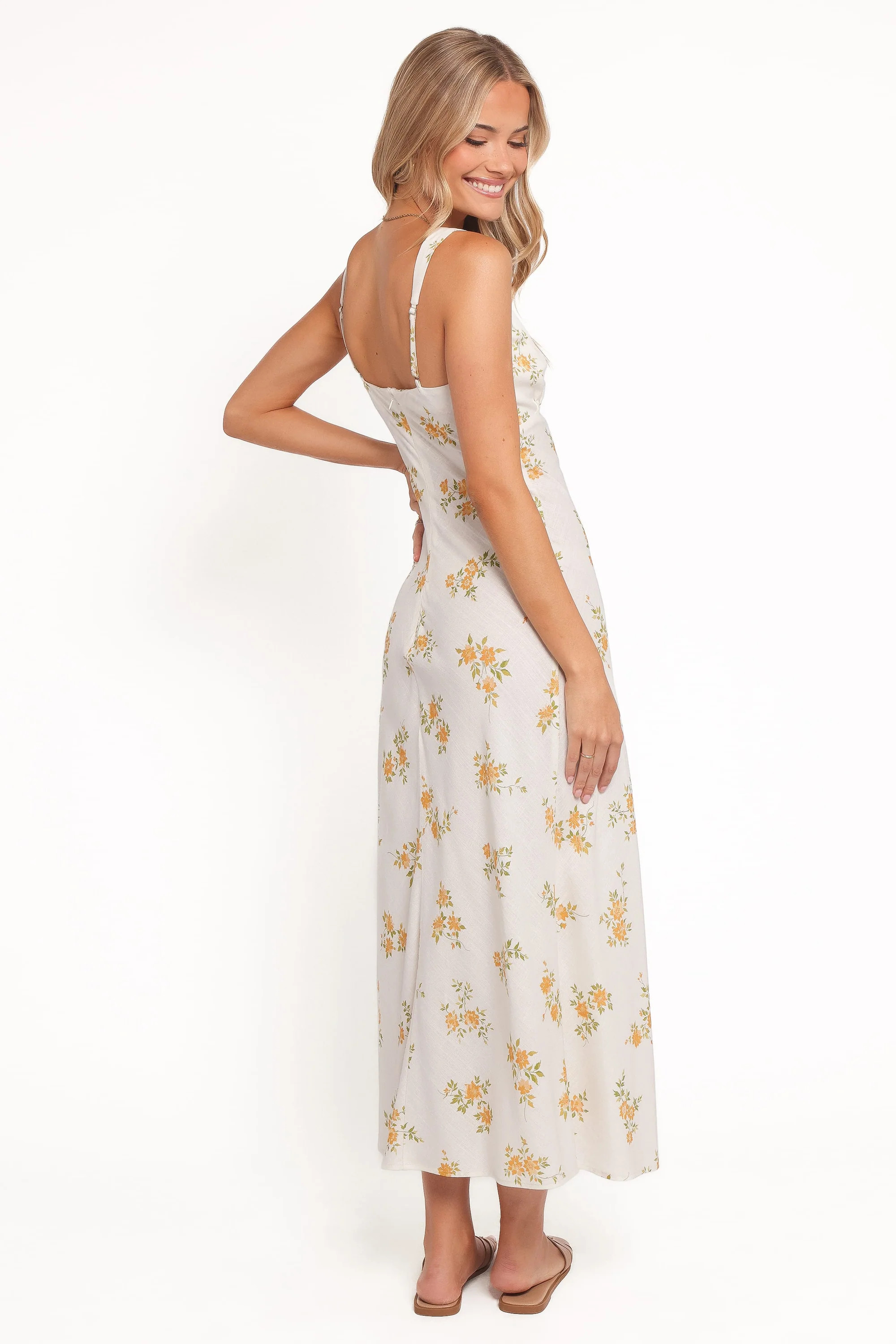 Zinnia Midi Dress - Yellow Floral | Petal & Pup (US)