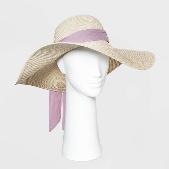 Women's Wide Brim Straw Floppy Hat - A New Day™ | Target