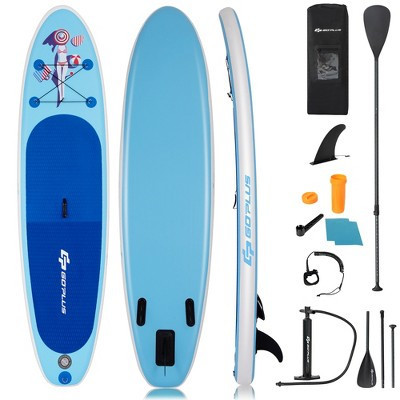Costway 10' Inflatable Stand Up Paddle Board SUP W/Adjustable Paddle Pump Leash | Target