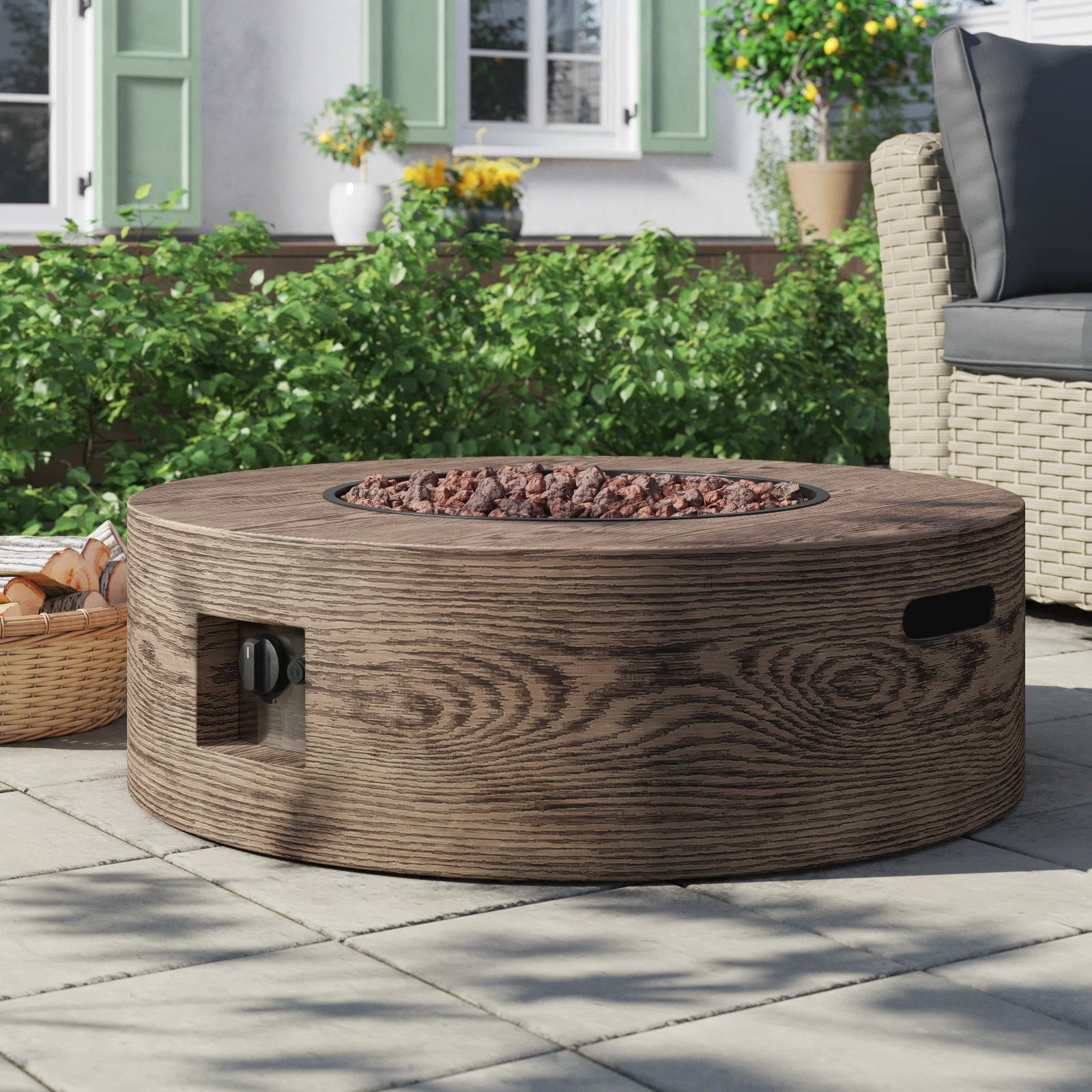 Groveland 11.5" H Iron Propane Outdoor Fireplace | Wayfair North America