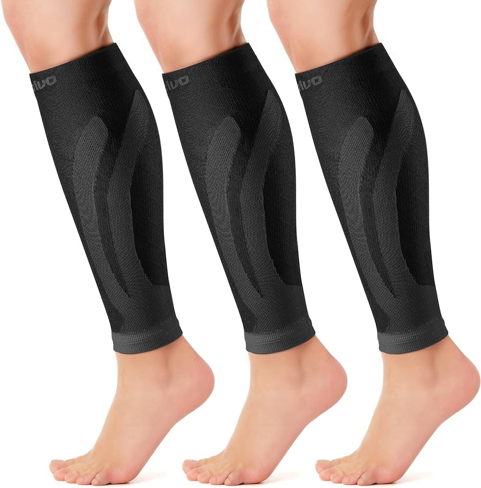CAMBIVO 3 Pairs Calf Compression Sleeve for Women Men, Leg Support for Shin Splints | Amazon (US)