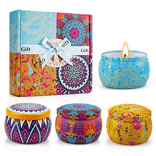 Scented Candles Gifts Set for Women, Aromatherapy Candles for Home Scented, Upgraded Large Tin of So | Amazon (US)