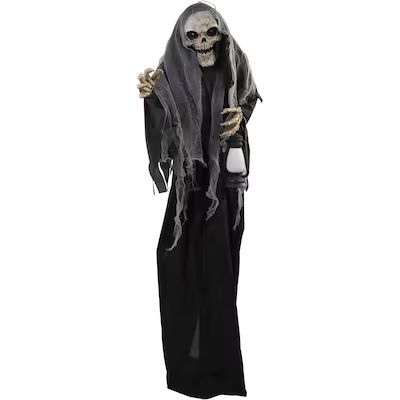 Haunted Hill Farm 7-ft Freestanding Lighted Reaper Animatronic | Lowe's