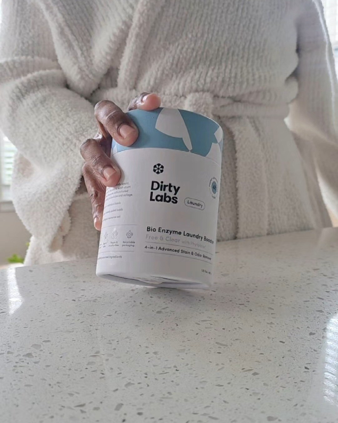 Nothing like a @Dirty Labs  restock courtesy of Amazon! 🧺💜I’ve been using their Bio Enzyme Laundry Detergent + Bio Enzyme Laundry Booster for about 6 months now.....and I’m NEVER going back. A little goes a long way, my clothes come out CLEAN, and the scent? Basically a lavender field in my laundry room. 😂🌿At this point, Dirty Labs has me out here romanticizing laundry.#DirtyLabs #neurodivergentmom360 

#LTKmomlife #LTKHome #LTKstorytime