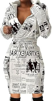 BIRW Hoodie Dress for Women 2026 Slim Casual Long Sleeve High Waist Drawstring Pullover Bodycon S... | Amazon (US)