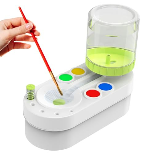 Brush Rinser Water Paint Cleaner - Paint Brush Rinser for Acrylic Watercolor Palette Water-Based Paints,Green | Amazon (US)
