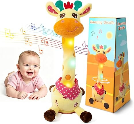 Emoin Dancing Talking Giraffe Baby Toy, Adjustable Volume Baby Giraffe Toys Singing 10 Children's... | Amazon (US)