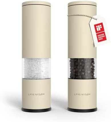 LARS NYSØM Salt and Pepper Grinder Set Manual, Stainless Steel Salt and Pepper Mills with Adjust... | Amazon (US)