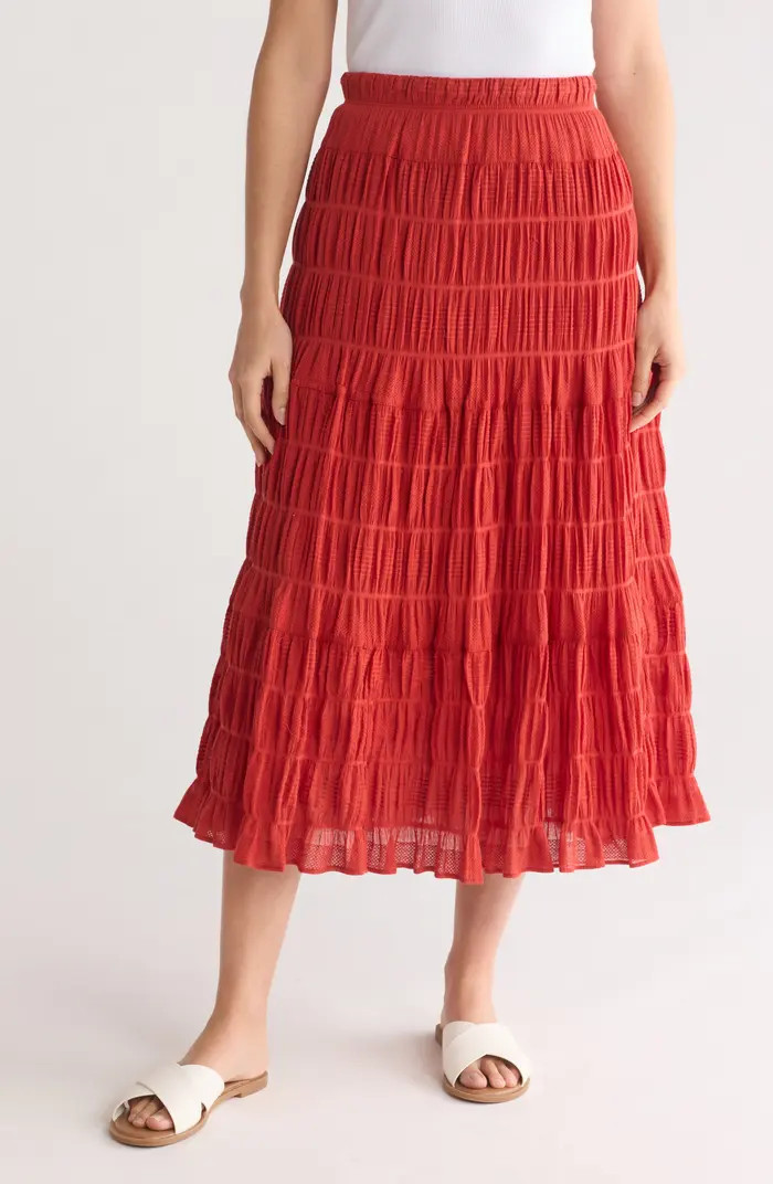 MAX STUDIO Textured Midi Skirt | Nordstromrack | Nordstrom Rack
