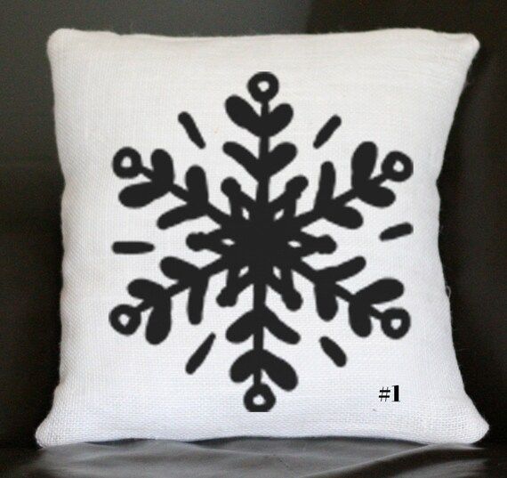 Snowflake Pillow, Winter Pillow, Cold Weather Pillow, Throw Pillow, Decorative Pillow, Whimsical Pil | Etsy (US)