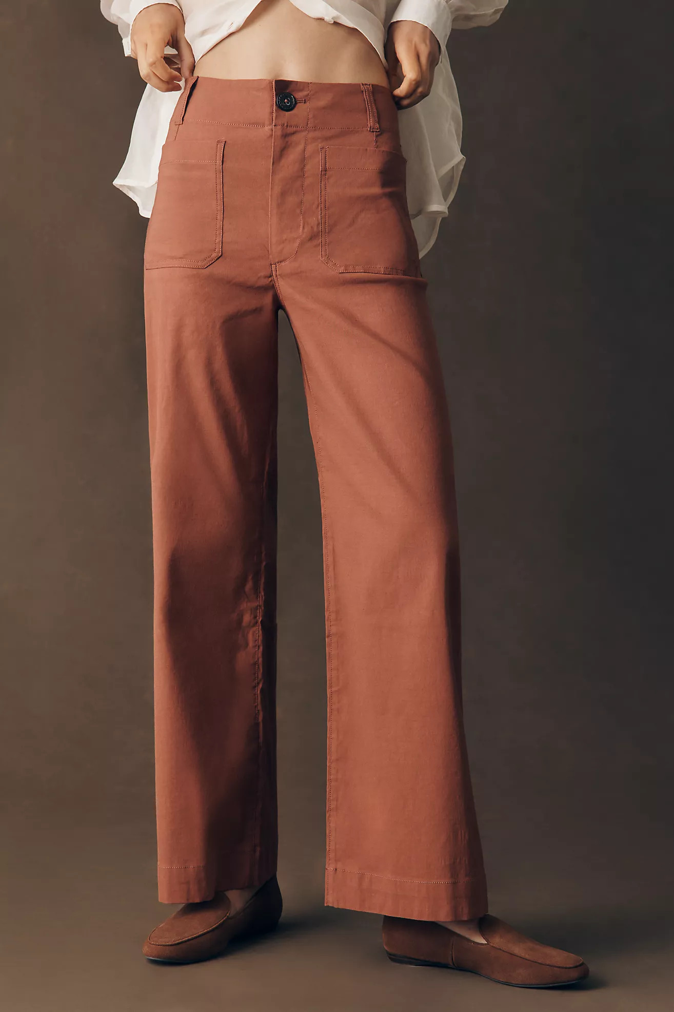 Maeve Colette High-Rise Wide-Leg Full-Length Pants in Magic Fabric | Anthropologie (US)
