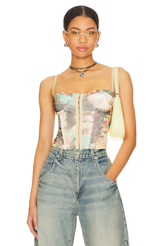 superdown Ziva Bustier Top in Tan Multi from Revolve.com | Revolve Clothing (Global)