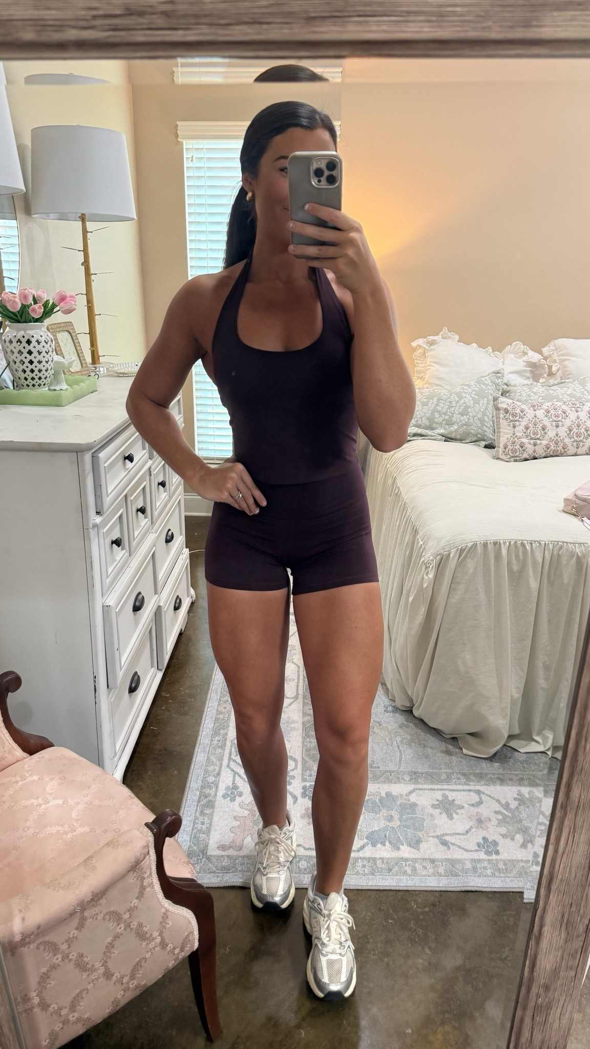 Love this tank and biker short! This has always been my fave brand on Amazon! The quality is so good! I’m wearing the color Ripe Plum! Perfect for fall! Fit is TTS! The biker shorts are so soft and don’t squeeze you super tight like some others do! #amazon #crzyoga #luludupe #workoutset #pilatesworkoutset