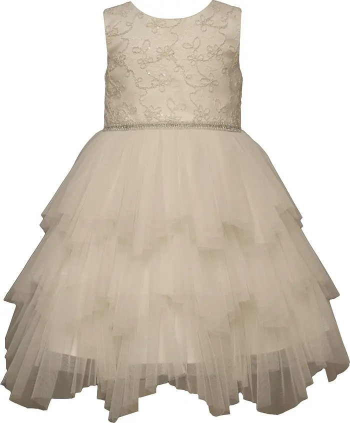 Iris & Ivy Kids' Sleeveless Tiered Mesh Dress | Nordstrom | Nordstrom