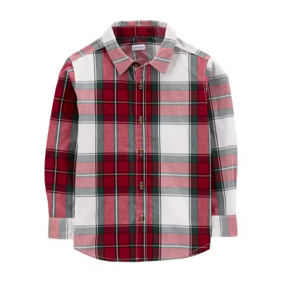 Carter's Little & Big Boys Long Sleeve Flannel Shirt | JCPenney
