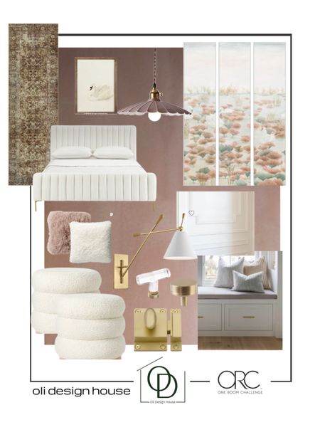 Starting the one room challenge today and this season I’ve decided to remodel my daughter’s bedroom. Including a channel tufted bed, round channel tufted Sherpa ottomans, brass lighting, scalloped pendant light, built in window seat with bench cushion and throw pillows, feminine wallpaper, vintage animal art print, loloi x Joanne Gaines washable runner, brass hardware

#LTKkids #LTKhome #LTKFind