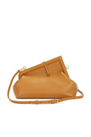 Fendi First Shoulder Bag in Brown | FWRD 