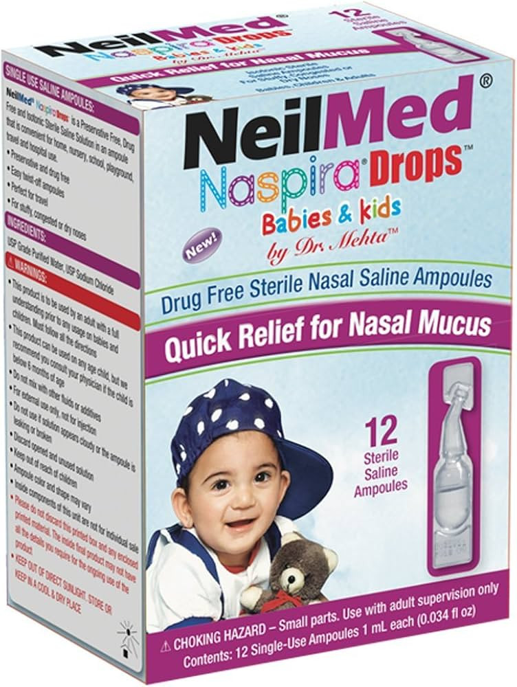 NeilMed Naspira Drops - Easy twist-off 12ct Ampoules, (Packaging May Vary) | Amazon (US)