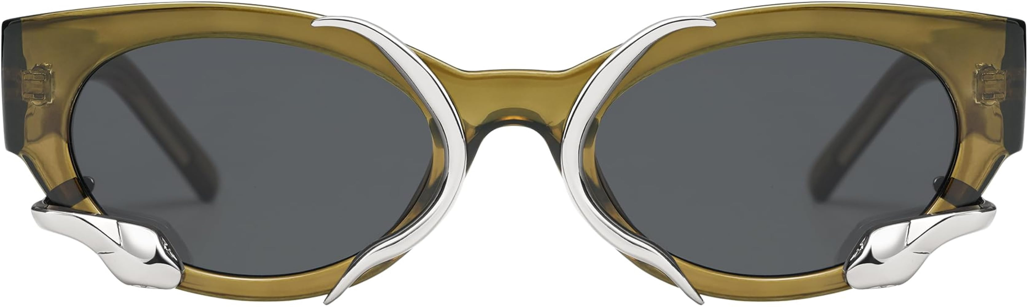 Trendy Sunglasses for Women Men Vintage Narrow Cateye Metal Snake Sunnie Y2k Accessories AP3621 | Amazon (US)
