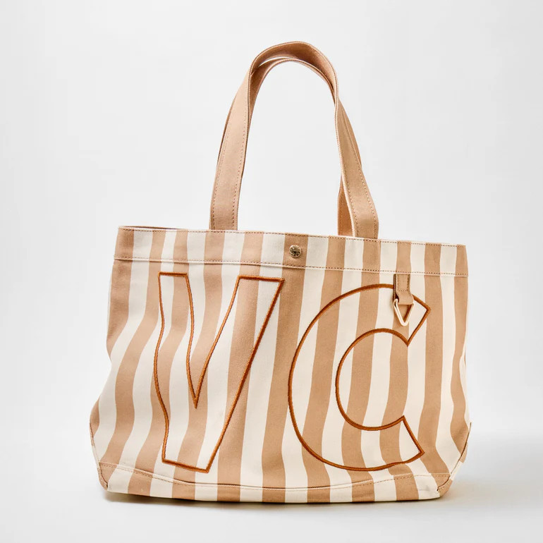Striped Custom Alpha Tote - Custom Dune | BaubleBar