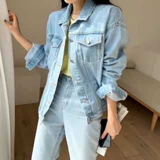 Washed Ripped Denim Jacket | YesStyle Global