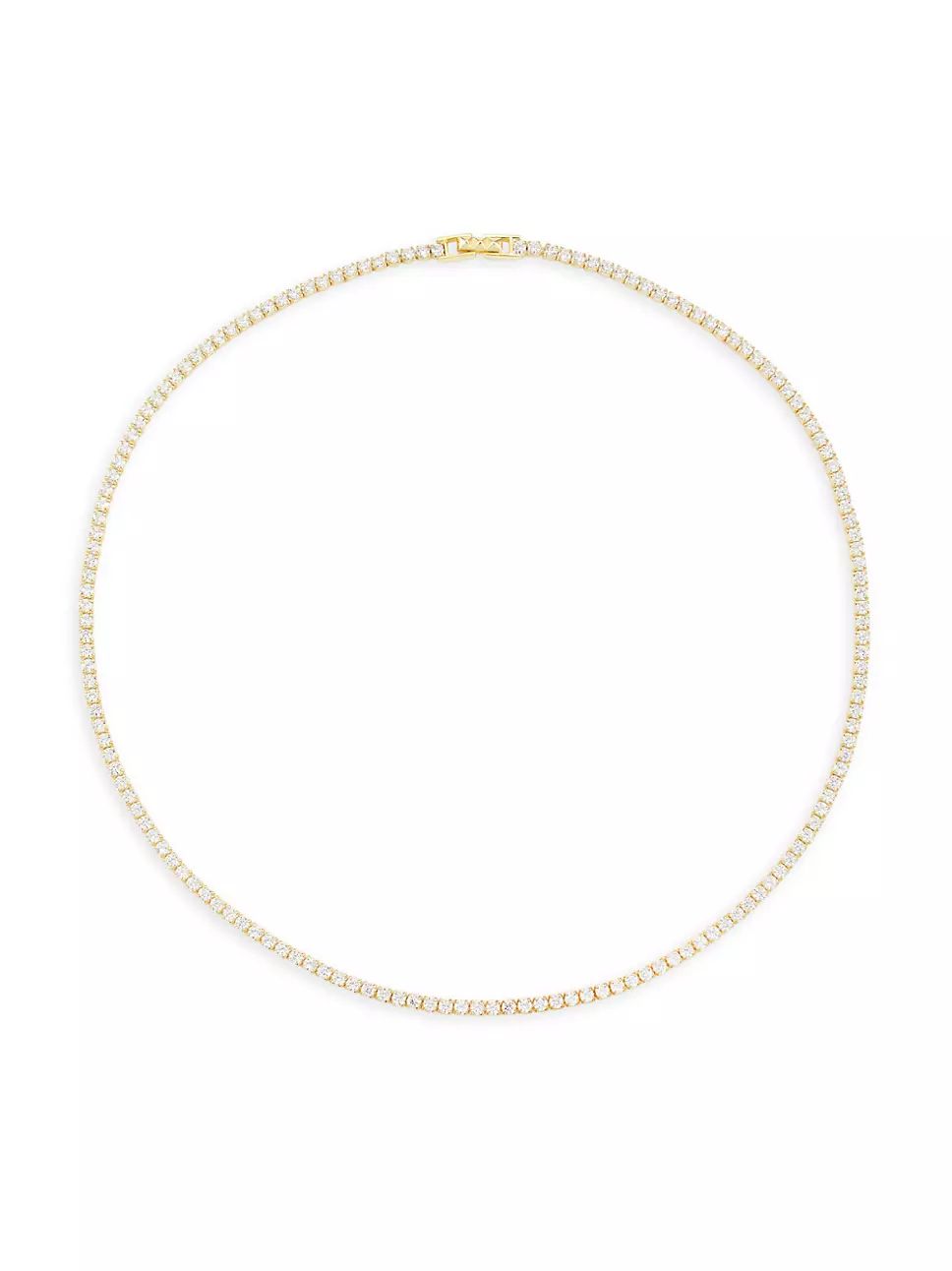 Tish 14K-Gold & Crystal Tennis Necklace | Saks Fifth Avenue