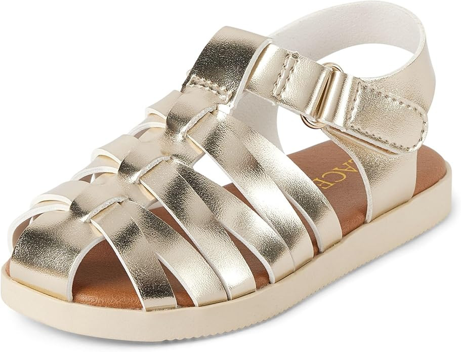 The Children's Place Girl's Baby Toddler Fisherman Sandals | Amazon (US)