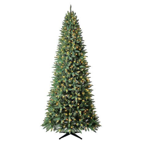 Holiday Time Williams™ 9' Pre-Lit Slim PE/PVC Quick Set® Pine Christmas Tree, Green, 1,878 bra... | Walmart (CA)