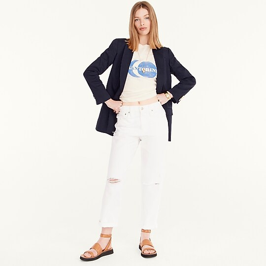 Slouchy boyfriend jean in white | J. Crew US