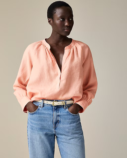 Cabana top in linen | J. Crew US