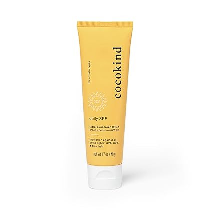 Cocokind Daily SPF, Face Sunscreen, Mineral Sunscreen with Zinc Oxide, Unscented, Reef Safe Sunsc... | Amazon (US)