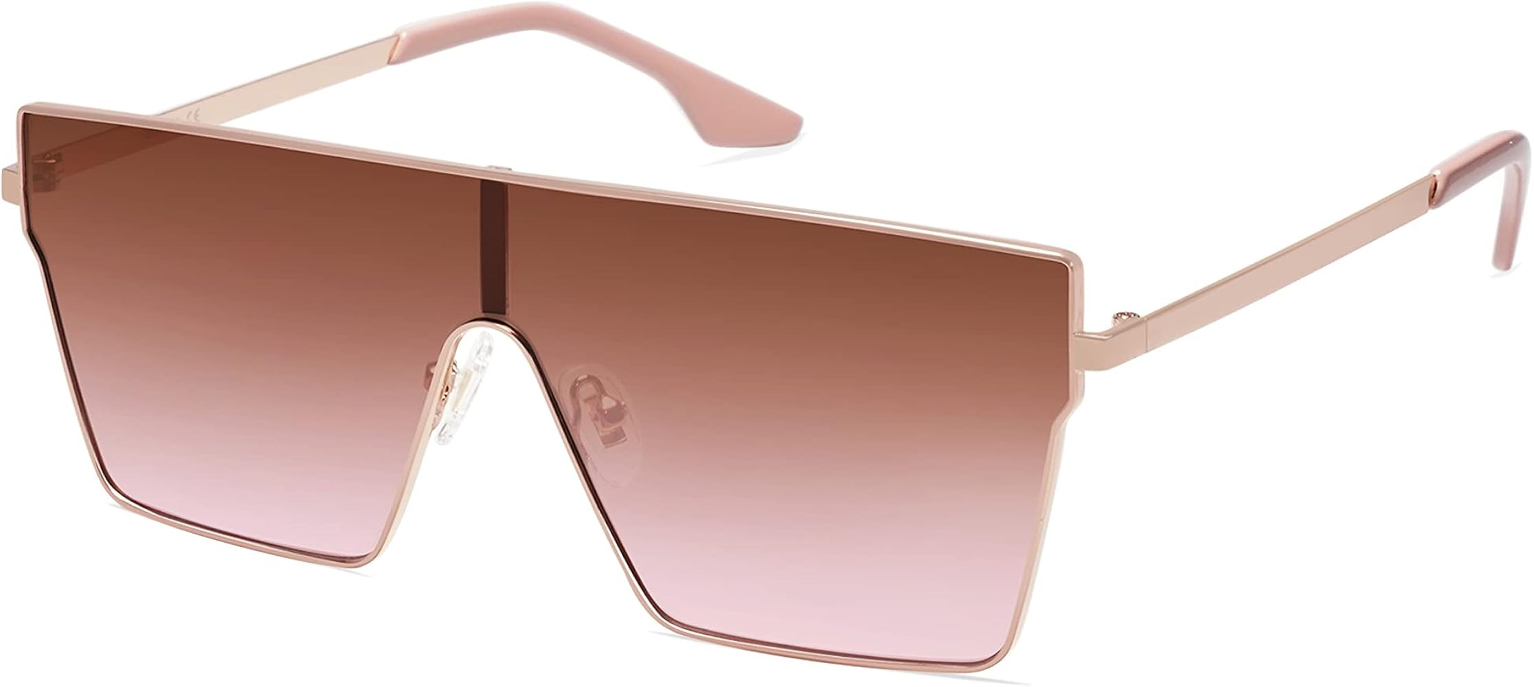 SOJOS Oversize Flat Top Sunglasses Women Men One Piece Siamese Lens Big Large Shield Shades Sungl... | Amazon (US)