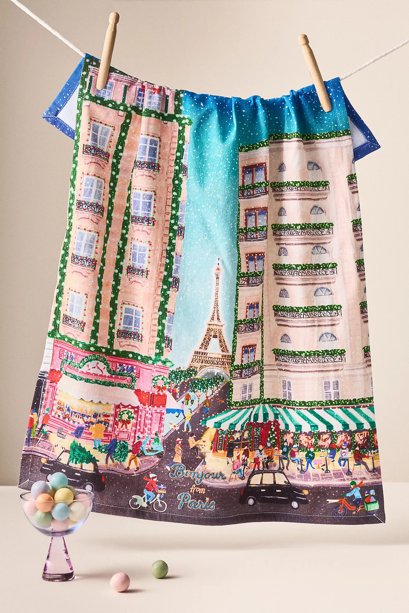 Holiday in the City Dish Towel | Anthropologie (US)