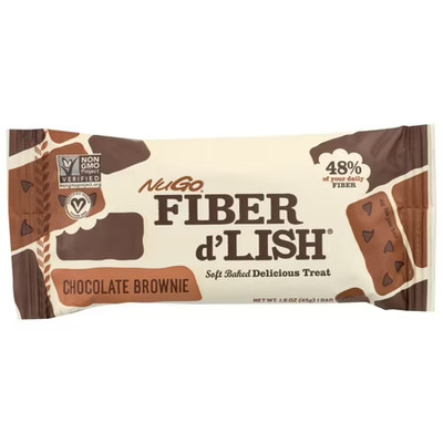 NuGo Nutrition Bar - Fiber dLish - Chocolate Brownie , 1.6 OZ