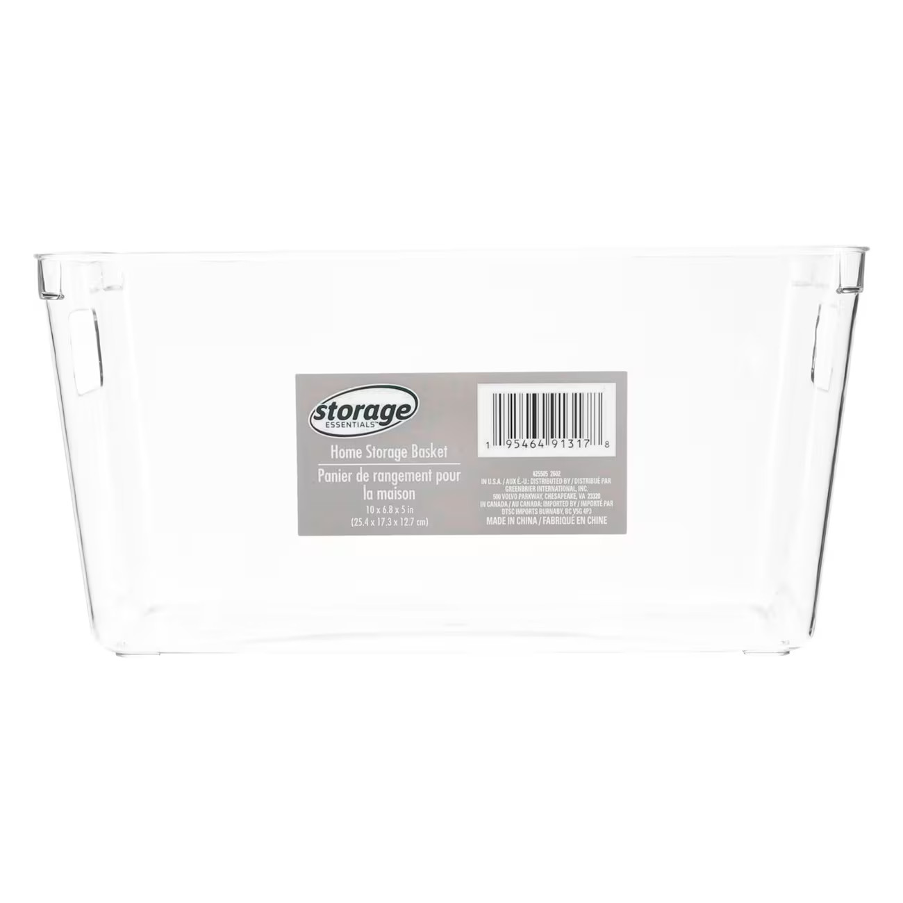CLEAR PET HOME STORAGE BASKET | DollarTree
