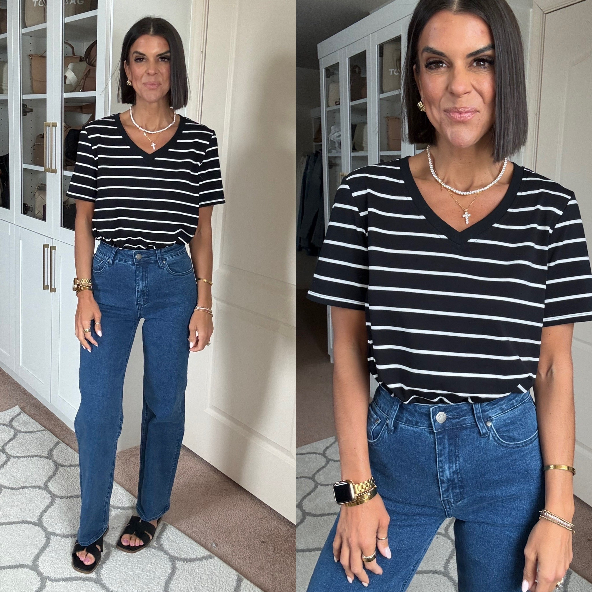 Size small in tee size 2 in jeans 

#LTKSeasonal