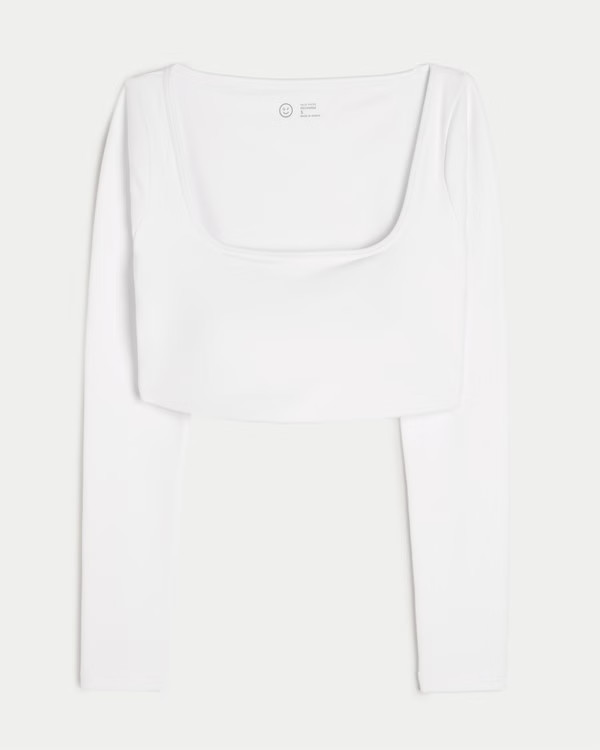 Women's Gilly Hicks Active Recharge Ultra-Crop Long-Sleeve Top | Women's Clearance | HollisterCo.... | Hollister (US)