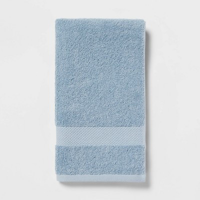 Performance Plus Hand Towel Light Blue - Threshold™: 100% Cotton, Fade-Resistant, Terry Fabric,... | Target