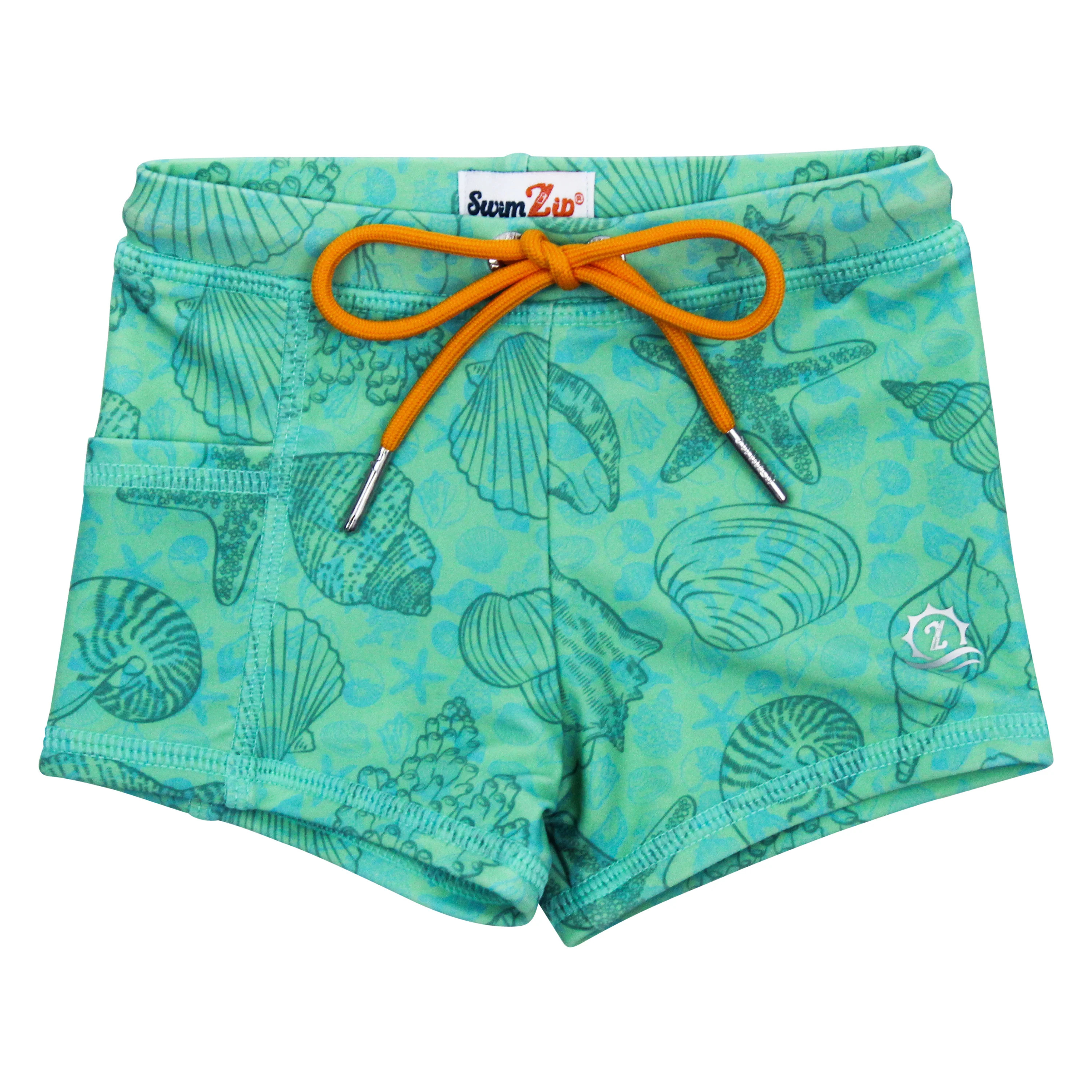 Kid's Euro Swim Shorties | "Seashell" | SwimZip