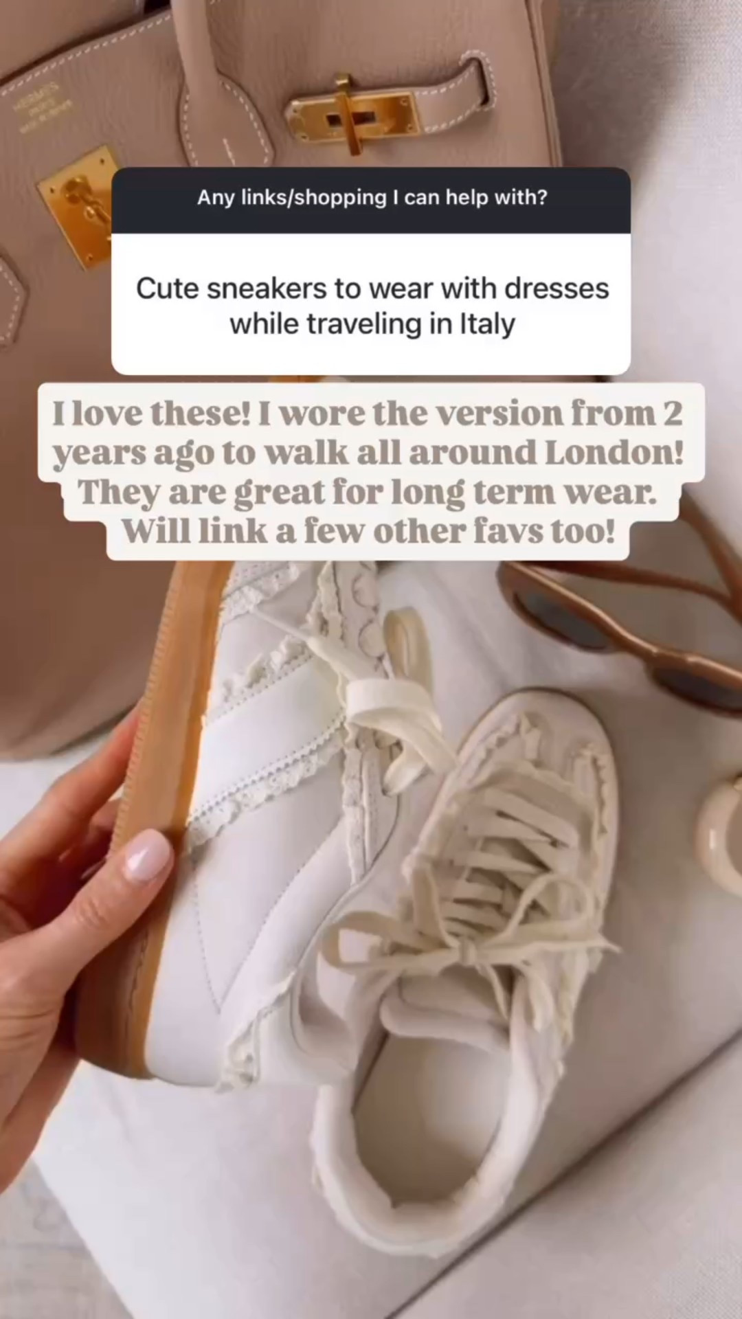 The perfect neutral shoe that’s under $50 & so comfortable! I wore a different version of these sneakers two years ago when I was in Europe, and they were great!

Loverly Grey, sneakers, Europe vacation, spring shoes, neutral sneakers 

#LTKSeasonal