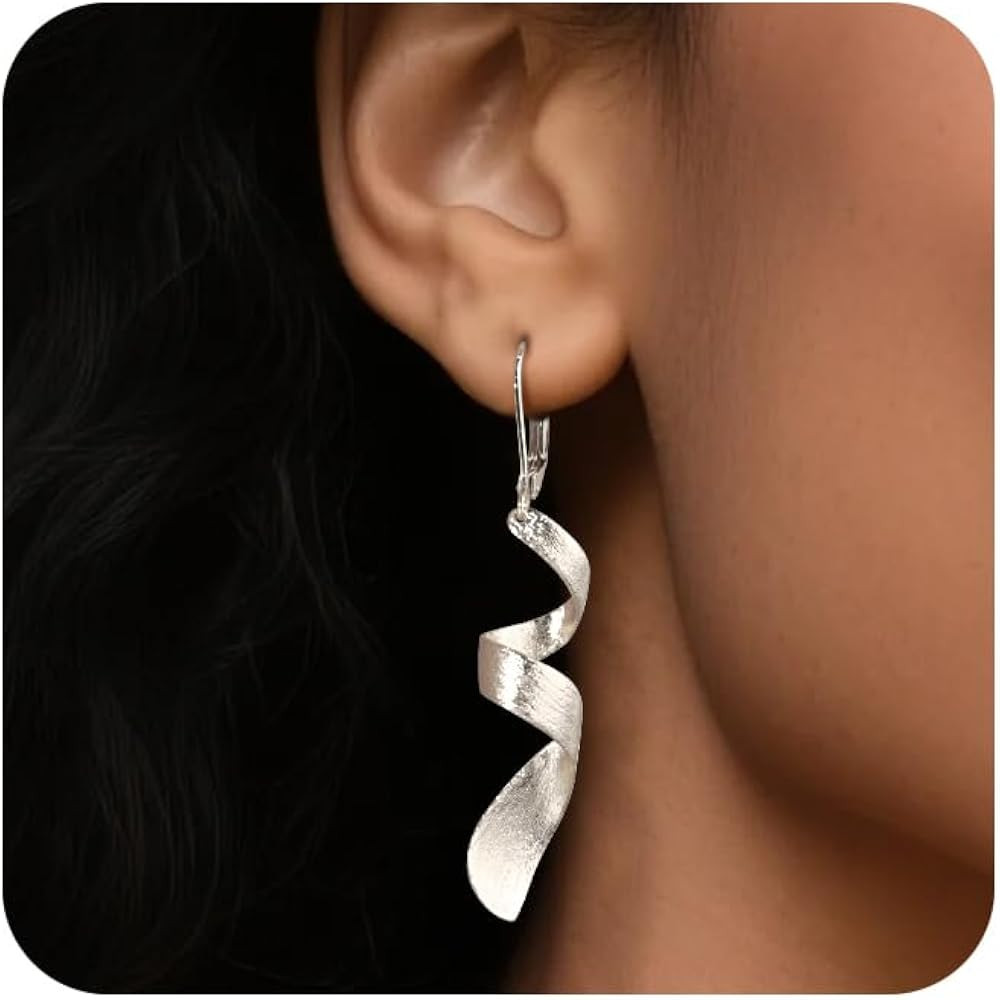 ALEXCRAFT Sterling Silver Dangle Earrings for Women, Hypoallergenic Drop Leverback Earrings Jewel... | Amazon (US)