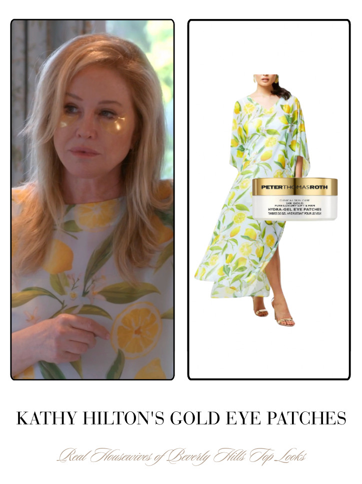 Kathy Hilton's Gold Eye Patches 

 