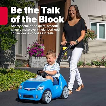 Step2 Whisper Ride II Kids Push Car, Ride-On Car with Seat Belt and Horn, Quick Fold Handle, Stro... | Amazon (US)
