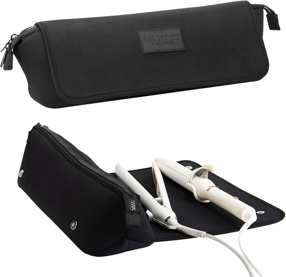 BAREFOOT CARIBOU Hair Tools Travel Bag and Heat Resistant Mat for Flat Irons, Straighteners, Curl... | Amazon (CA)