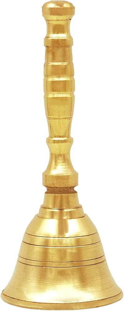 Shubhkart Solid Brass Hand Held Bell for Wedding Events Decoration, Food Line, Alarm, Jingles, Ri... | Amazon (US)