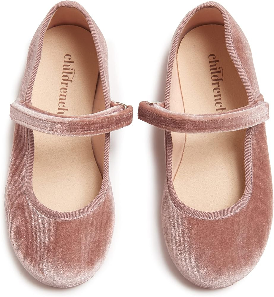 Childrenchic Mary Jane Flats with Hook and Loop Straps – Girls' Shoes for School, Weddings and ... | Amazon (US)
