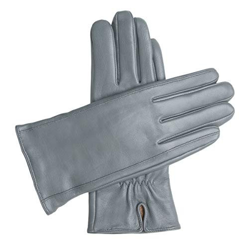 Downholme Classic Leather Cashmere Lined Gloves for Women (Gray, L) | Amazon (US)