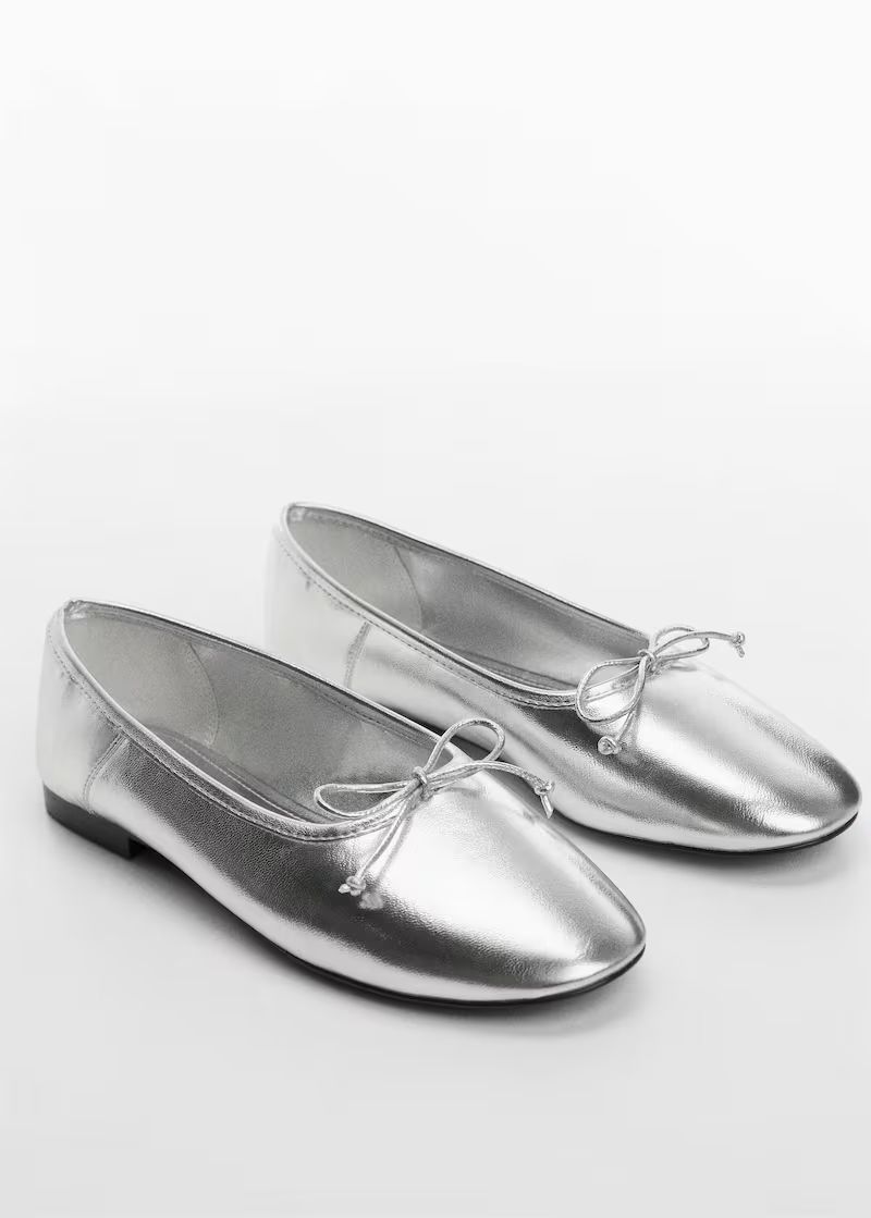 Metallic ballerinas | MANGO (US)