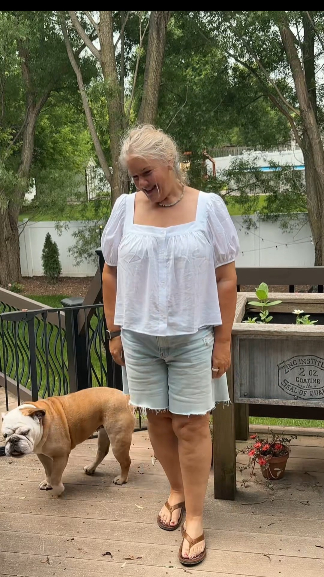 Over 50 Summertime ootd with Stella! My fave Jean shorts for this hot day!! #jorts #summeroutfit

#LTKootd #LTKSeasonal #LTKMidsize